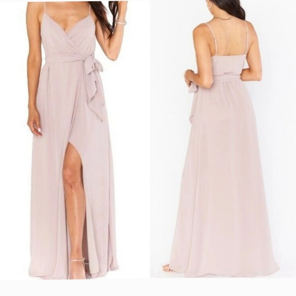 Show Me Your Mumu Liz Maxi Dress in‎ Soft Beige NWT